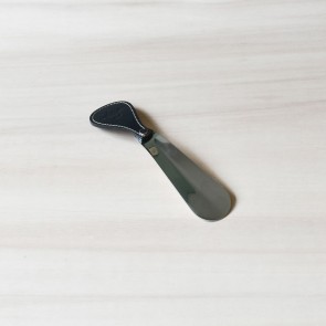 Black leather and Metal Shoe Horn By LCA